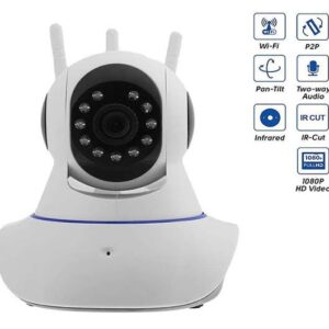 Wifi Smart Camera 360 Degree Rotation 3 Antina 1080p Full HD Resolution With Night Vision