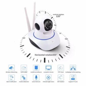 Wifi Smart Camera 360 Degree Rotation 3 Antina 1080p Full HD Resolution With Night Vision